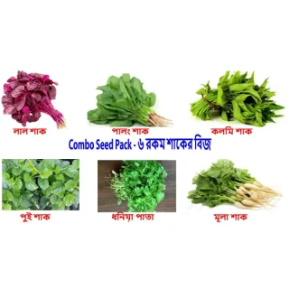 Combo Seed Pack - ৬ রকম শাকের বিজ একত্রে
